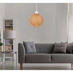 Casa si Gradina - Corpuri si surse de iluminat - Lustre si pendule - Lustra, Opviq, iuta, ecru si maro, 24x22x55 cm, handmade - Infinity.ro