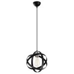 Casa si Gradina - Corpuri si surse de iluminat - Lustre si pendule - Lustra, Opviq, metal, negru si nichel, diametru 25 cm, inaltime reglabila - Infinity.ro