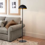 Casa si Gradina - Corpuri si surse de iluminat - Veioze si lampi - Lampadare - Lampadar, Opviq, metal, negru, inaltime 147 cm, diametru abajur 25 cm - Infinity.ro