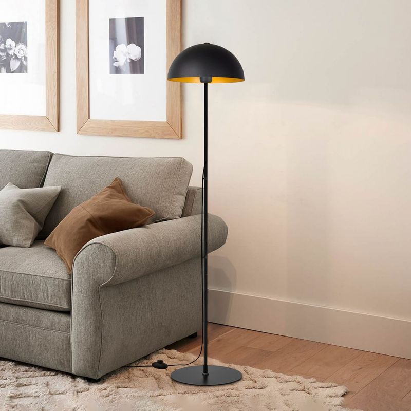 Casa si Gradina - Corpuri si surse de iluminat - Veioze si lampi - Lampadare - Lampadar, Opviq, metal, negru, inaltime 147 cm, diametru abajur 25 cm - Infinity.ro
