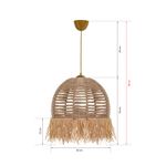 Casa si Gradina - Corpuri si surse de iluminat - Lustre si pendule - Lustra, Opviq, metal si bumbac, crem, diametru 30 cm, inaltime 80 cm - Infinity.ro