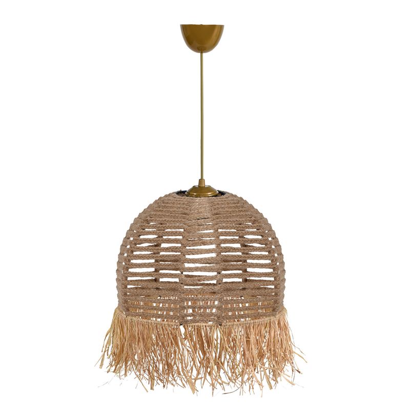 Casa si Gradina - Corpuri si surse de iluminat - Lustre si pendule - Lustra, Opviq, metal si bumbac, crem, diametru 30 cm, inaltime 80 cm - Infinity.ro