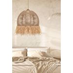Casa si Gradina - Corpuri si surse de iluminat - Lustre si pendule - Lustra, Opviq, metal si bumbac, crem, diametru 30 cm, inaltime 80 cm - Infinity.ro