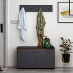 Casa si Gradina - Mobilier - Dulapuri si sifoniere - Dulapuri pantofi - Dulap pantofi, Hanah Home, pal melaminat, antracit, 80x45x35 cm - Infinity.ro