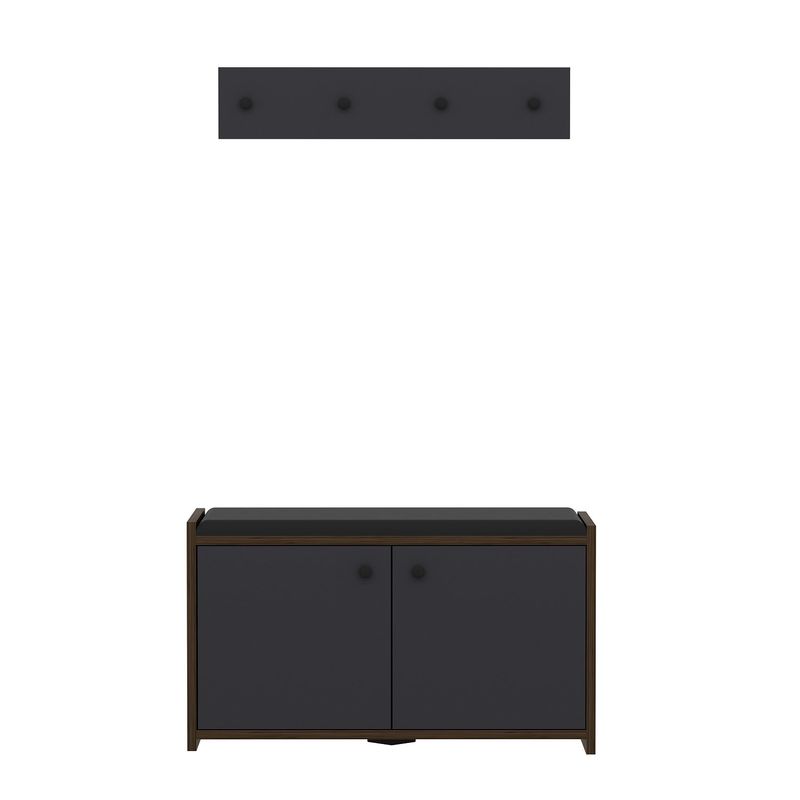 Casa si Gradina - Mobilier - Dulapuri si sifoniere - Dulapuri pantofi - Dulap pantofi, Hanah Home, pal melaminat, antracit, 80x45x35 cm - Infinity.ro