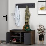 Casa si Gradina - Mobilier - Dulapuri si sifoniere - Dulapuri pantofi - Dulap pantofi, Hanah Home, pal melaminat, antracit, 80x45x35 cm - Infinity.ro