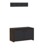 Casa si Gradina - Mobilier - Dulapuri si sifoniere - Dulapuri pantofi - Dulap pantofi, Hanah Home, pal melaminat, antracit, 80x45x35 cm - Infinity.ro