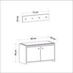 Casa si Gradina - Mobilier - Dulapuri si sifoniere - Dulapuri pantofi - Dulap pantofi, Hanah Home, pal melaminat, antracit, 80x45x35 cm - Infinity.ro