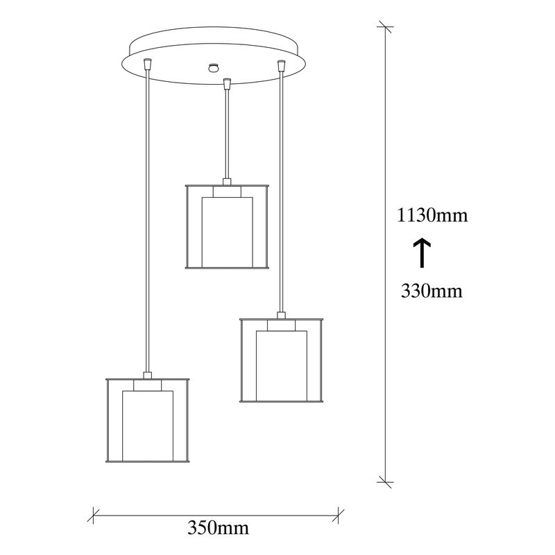 Casa si Gradina - Corpuri si surse de iluminat - Lustre si pendule - Candelabru, Opviq, metal, negru, diametru 35 cm, inaltime reglabila - Infinity.ro