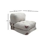 Casa si Gradina - Mobilier - Canapele si coltare - Canapele - Canapea extensibila, Hanah Home, teddy 100% poliester, gri, 80x70x60 cm - Infinity.ro