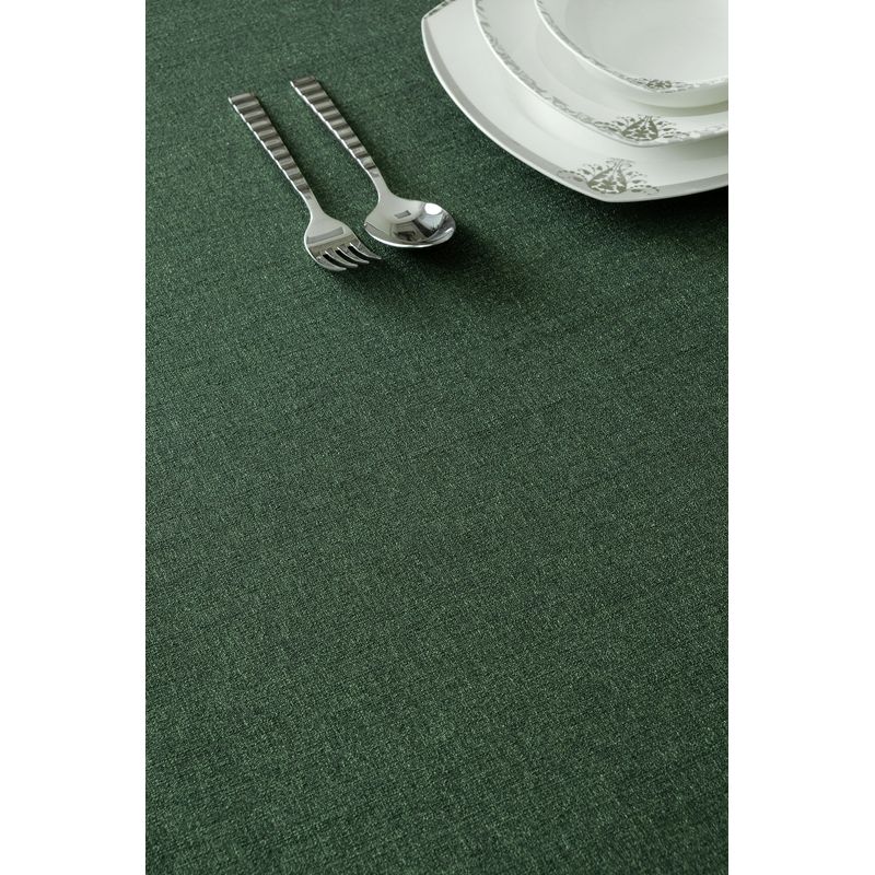 Casa si Gradina - Textile si covoare - Textile bucatarie - Fete de masa - Fata de masa, Hermia, nuc si verde, 150x250 cm, 100% poliester, lavabila la masina - Infinity.ro