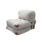 Casa si Gradina - Mobilier - Canapele si coltare - Canapele - Canapea extensibila, Hanah Home, teddy 100% poliester, gri, 80x70x60 cm - Infinity.ro