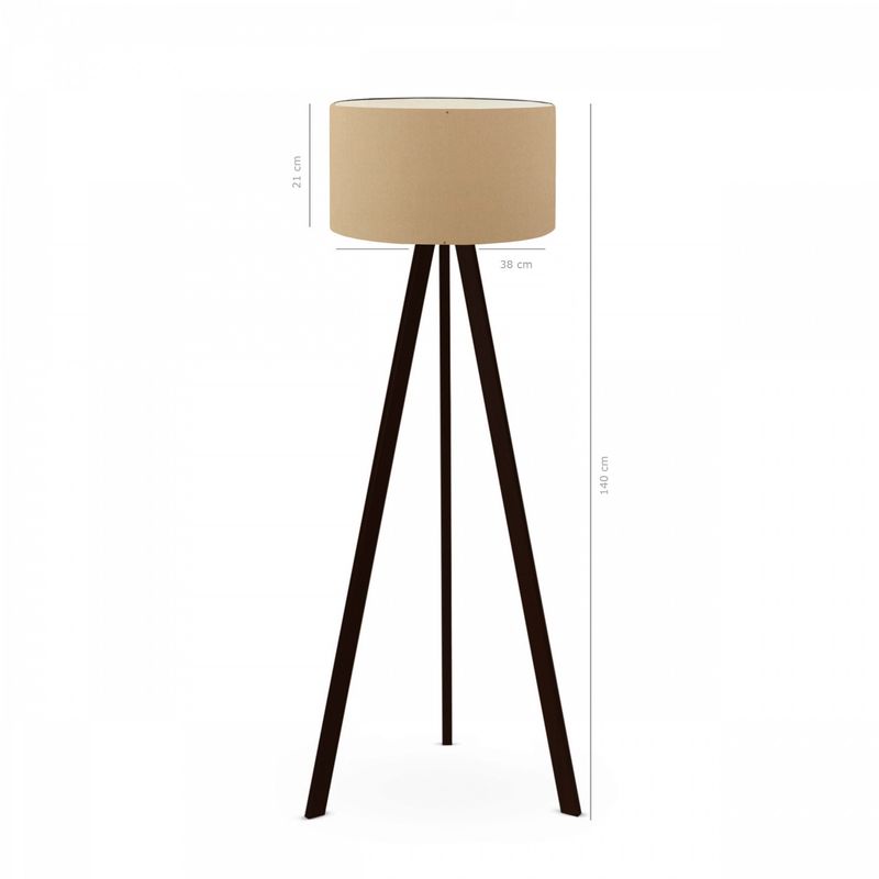 Casa si Gradina - Corpuri si surse de iluminat - Veioze si lampi - Lampadare - Lampadar, Opviq, pvc, mdf, maro deschis, 140 cm - Infinity.ro