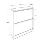 Casa si Gradina - Mobilier - Dulapuri si sifoniere - Dulapuri pantofi - Dulap pantofi, Hanah Home, pal melaminat, alb, 73x26x84 cm - Infinity.ro