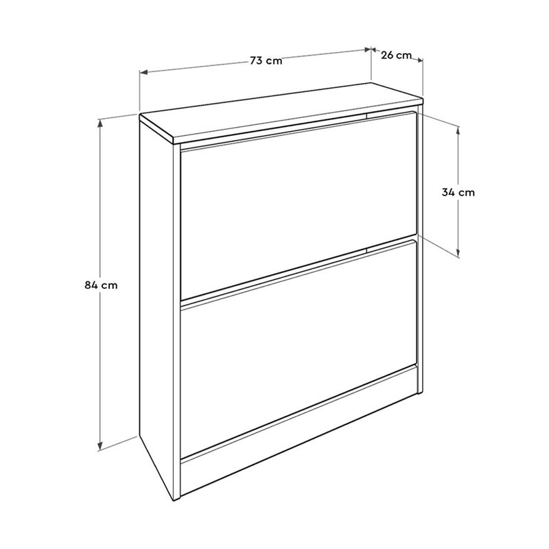 Casa si Gradina - Mobilier - Dulapuri si sifoniere - Dulapuri pantofi - Dulap pantofi, Hanah Home, pal melaminat, alb, 73x26x84 cm - Infinity.ro