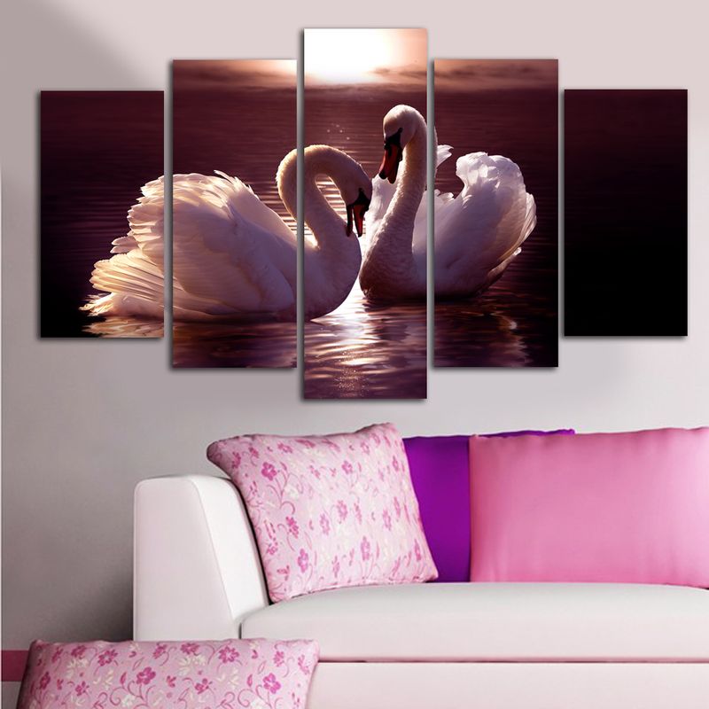 Casa si Gradina - Decoratiuni - Tablouri - Tablou decorativ 5 piese, Wallxpert, mdf, multicolor, 110x60 cm, 223CHR1905 - Infinity.ro