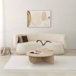 Casa si Gradina - Mobilier - Mese si birouri - Masute de cafea - Masa de cafea, Hanah Home, pal melaminat, travertin, 90x35 cm - Infinity.ro