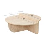 Casa si Gradina - Mobilier - Mese si birouri - Masute de cafea - Masa de cafea, Hanah Home, pal melaminat, travertin, 90x35 cm - Infinity.ro