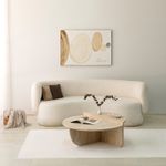 Casa si Gradina - Mobilier - Mese si birouri - Masute de cafea - Masa de cafea, Hanah Home, pal melaminat, travertin, 90x35 cm - Infinity.ro