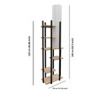 Casa si Gradina - Corpuri si surse de iluminat - Veioze si lampi - Lampadare - Lampadar, Opviq, pal, mdf, material textil, negru alb natural, 45x25x150 cm - Infinity.ro