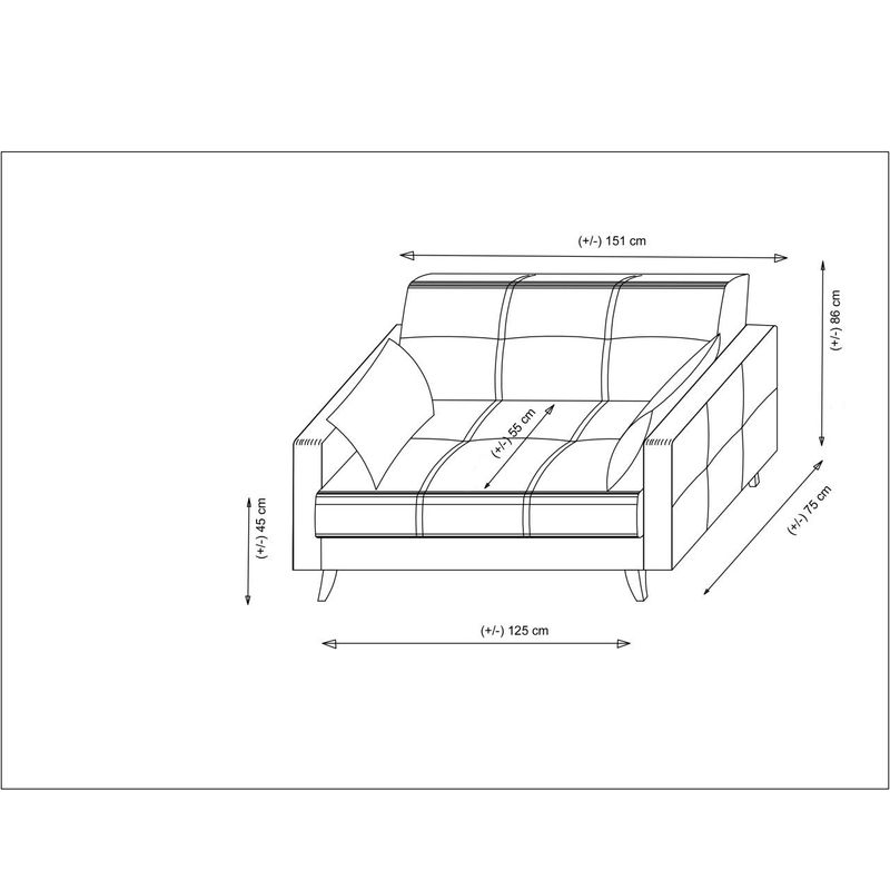 Casa si Gradina - Mobilier - Canapele si coltare - Canapele - Canapea extensibila, Atelier Del Sofa, textil, gri deschis, 151x86x75 cm - Infinity.ro