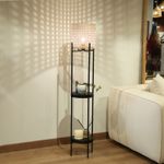 Casa si Gradina - Corpuri si surse de iluminat - Veioze si lampi - Lampadare - Lampadar, Opviq, ratan, crem si negru, 140 cm - Infinity.ro