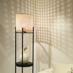 Casa si Gradina - Corpuri si surse de iluminat - Veioze si lampi - Lampadare - Lampadar, Opviq, ratan, crem si negru, 140 cm - Infinity.ro