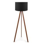 Casa si Gradina - Corpuri si surse de iluminat - Veioze si lampi - Lampadare - Lampadar, Opviq, mdf si pvc, negru si maro, 38x140 cm - Infinity.ro
