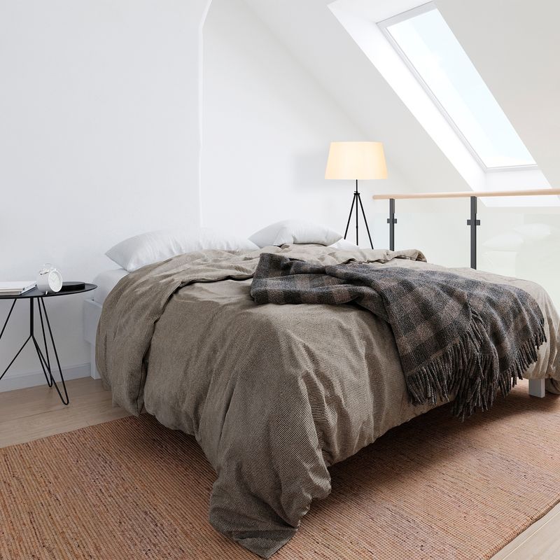 Casa si Gradina - Corpuri si surse de iluminat - Veioze si lampi - Lampadare - Lampa de podea, Opviq, metal, negru crem, 65x65x165 cm - Infinity.ro