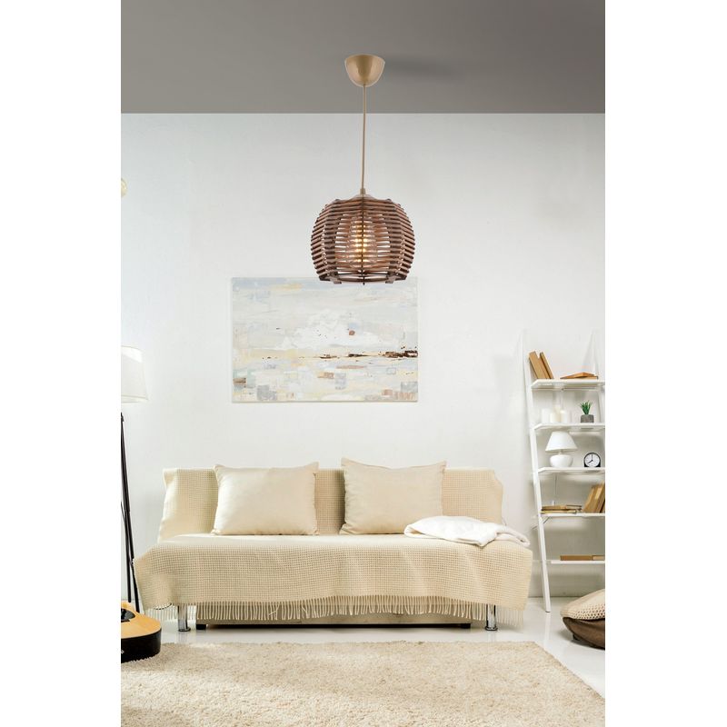 Casa si Gradina - Corpuri si surse de iluminat - Lustre si pendule - Lustra, Opviq, lemn, maro, 20x20x55 cm - Infinity.ro