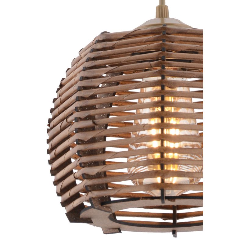 Casa si Gradina - Corpuri si surse de iluminat - Lustre si pendule - Lustra, Opviq, lemn, maro, 20x20x55 cm - Infinity.ro
