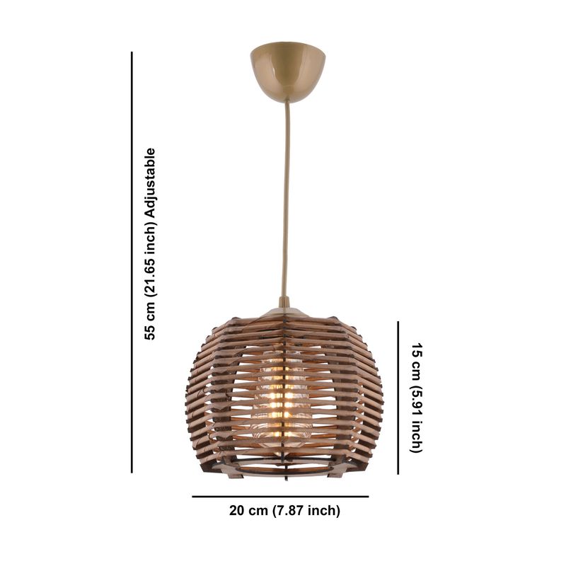 Casa si Gradina - Corpuri si surse de iluminat - Lustre si pendule - Lustra, Opviq, lemn, maro, 20x20x55 cm - Infinity.ro