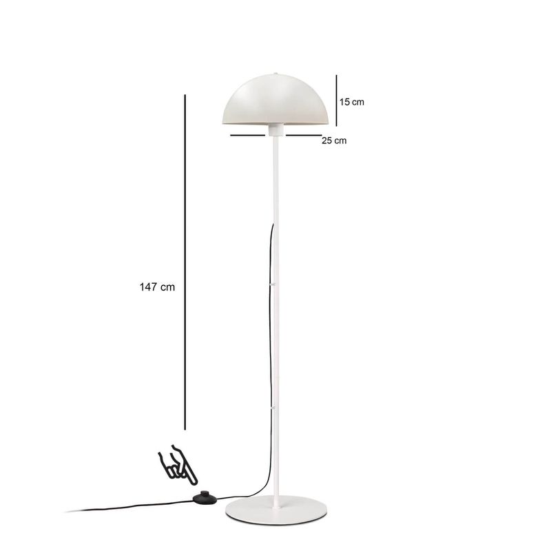 Casa si Gradina - Corpuri si surse de iluminat - Veioze si lampi - Lampadare - Lampadar, Opviq, metal, crem, 147 cm - Infinity.ro