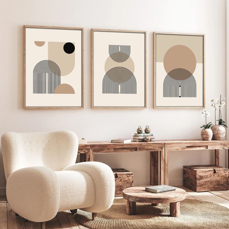 Casa si Gradina - Decoratiuni - Tablouri - Tablou decorativ cu rama, Wallxpert, mdf, multicolor, 30x40 cm, set 3 piese, 693BSE4050 - Infinity.ro