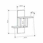Casa si Gradina - Mobilier - Biblioteci si rafturi - Rafturi - Raft de perete, Hanah Home, pal melaminat, antracit, 64x70x20 cm - Infinity.ro