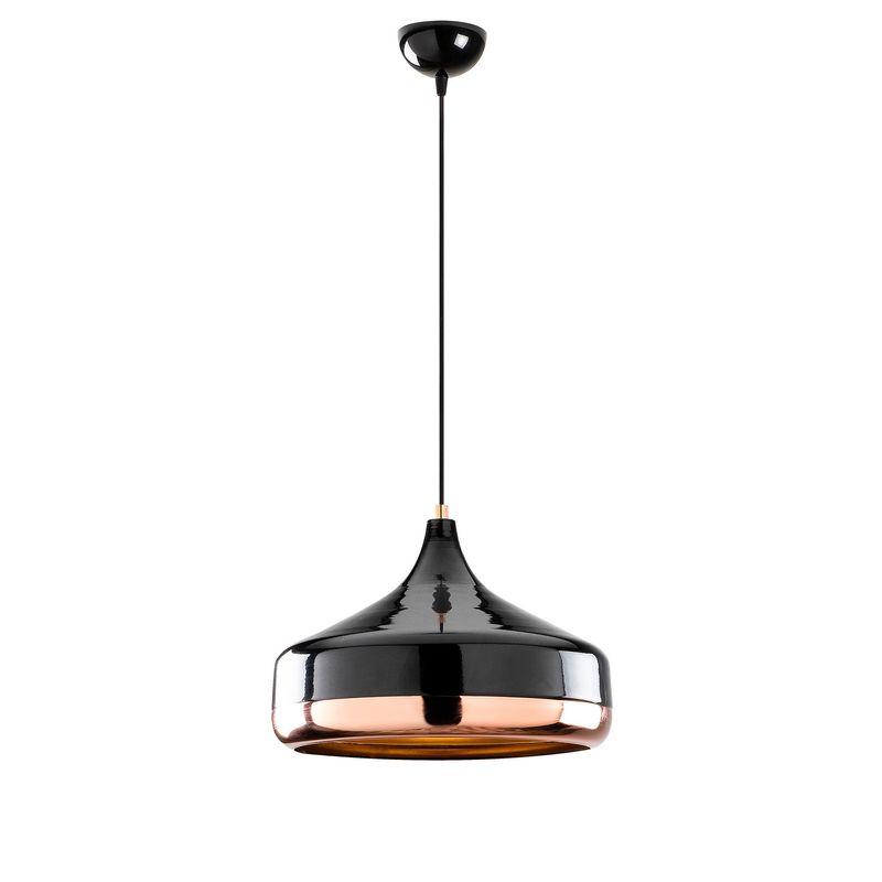 Casa si Gradina - Corpuri si surse de iluminat - Lustre si pendule - Lustra, Opviq, metal, negru si cupru, diametru 36 cm, inaltime reglabila - Infinity.ro