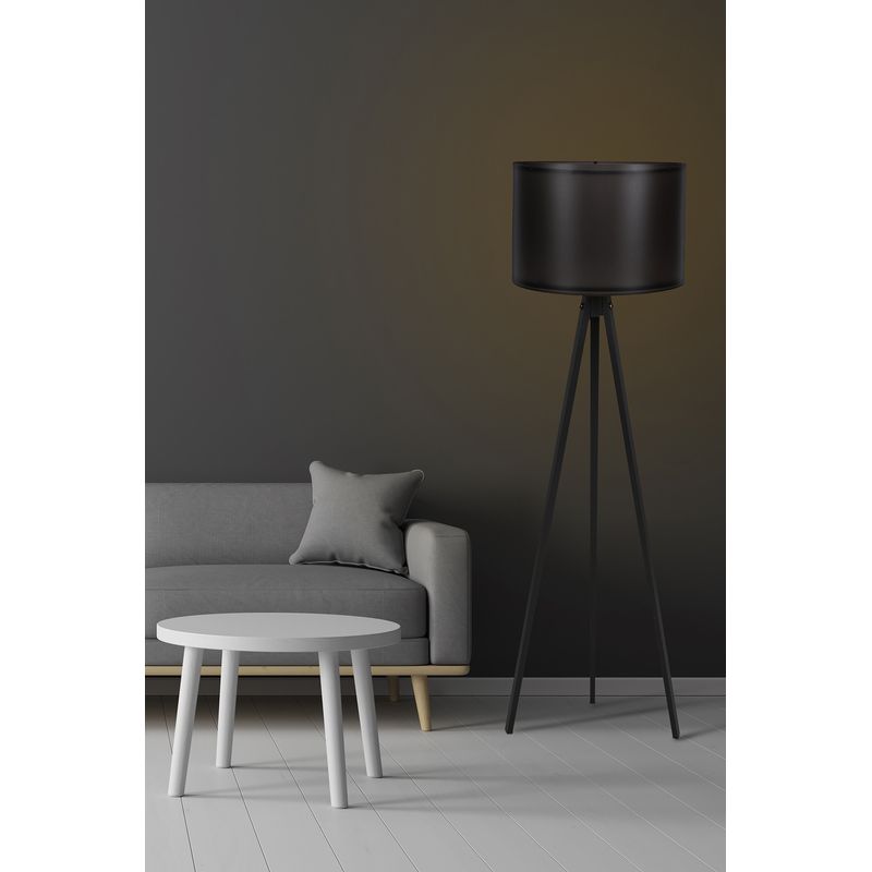 Casa si Gradina - Corpuri si surse de iluminat - Veioze si lampi - Lampadare - Lampadar, Opviq, mdf, negru, inaltime 145 cm - Infinity.ro
