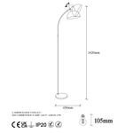 Casa si Gradina - Corpuri si surse de iluminat - Veioze si lampi - Lampadare - Lampadar, Opviq, metal, vintage, 20x43x162 cm - Infinity.ro
