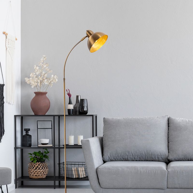 Casa si Gradina - Corpuri si surse de iluminat - Veioze si lampi - Lampadare - Lampadar, Opviq, metal, vintage, 20x43x162 cm - Infinity.ro