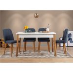 Casa si Gradina - Mobilier - Mese si birouri - Mese bucatarie si dining - Masa de dining, Hanah Home, pal melaminat, pin atlantic si alb, 120x75x77 cm - Infinity.ro
