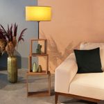Casa si Gradina - Corpuri si surse de iluminat - Veioze si lampi - Lampadare - Lampadar, Opviq, mdf si lemn, bej si lemn, 20x37x140 cm - Infinity.ro