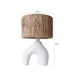 Casa si Gradina - Corpuri si surse de iluminat - Veioze si lampi - Veioze - Veioza, Opviq, ceramica, alb stejar, 47x30 cm - Infinity.ro