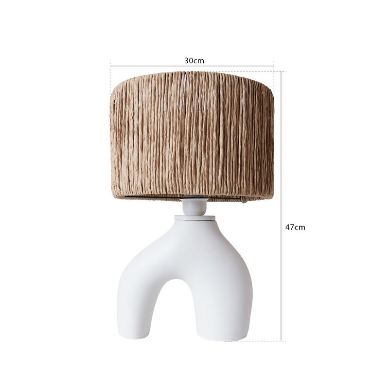 Casa si Gradina - Corpuri si surse de iluminat - Veioze si lampi - Veioze - Veioza, Opviq, ceramica, alb stejar, 47x30 cm - Infinity.ro