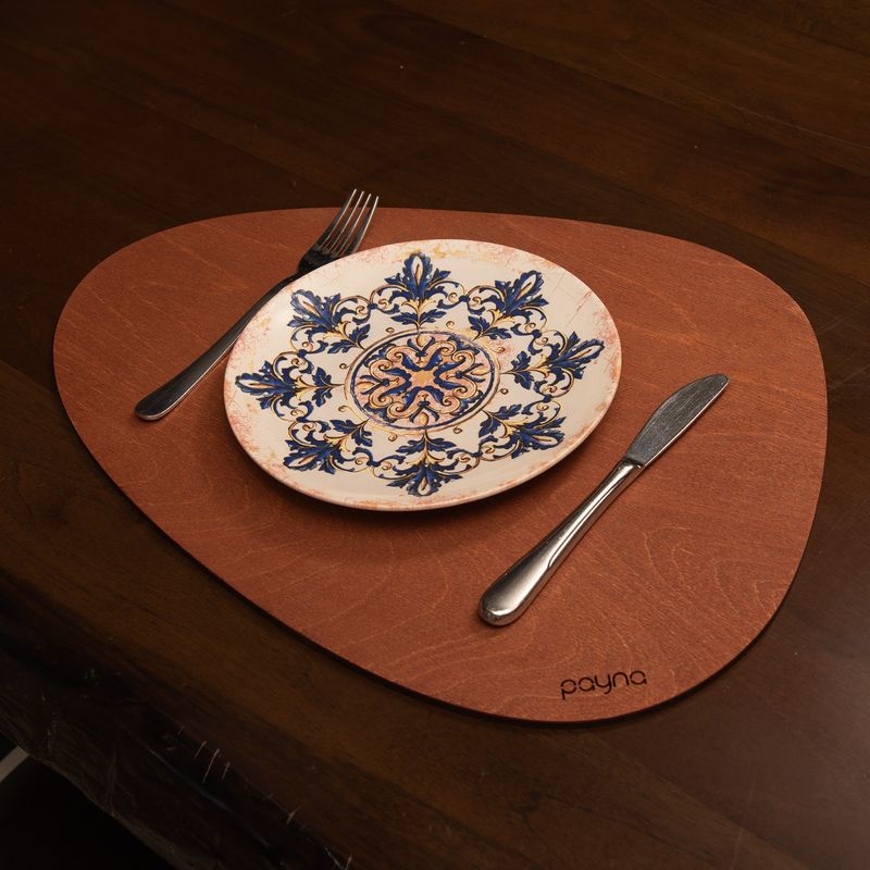 Casa si Gradina - Textile si covoare - Textile bucatarie - Servete si naproane - Set covorase de masa, Hermia, lemn, roz, 33x45 cm, 6 bucati - Infinity.ro