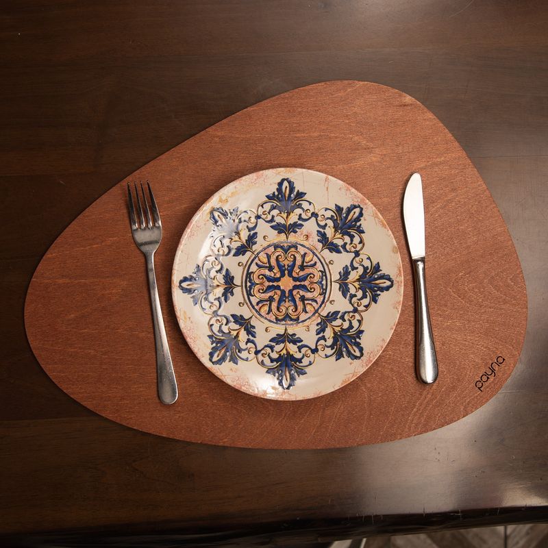Casa si Gradina - Textile si covoare - Textile bucatarie - Servete si naproane - Set covorase de masa, Hermia, lemn, roz, 33x45 cm, 6 bucati - Infinity.ro