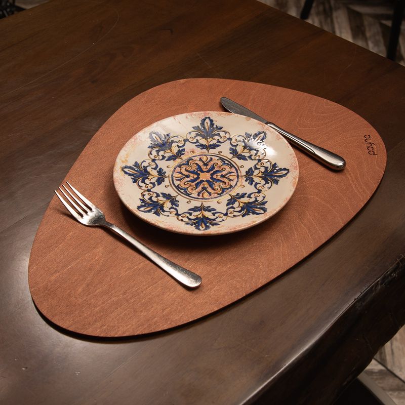 Casa si Gradina - Textile si covoare - Textile bucatarie - Servete si naproane - Set covorase de masa, Hermia, lemn, roz, 33x45 cm, 6 bucati - Infinity.ro