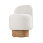 Casa si Gradina - Mobilier - Scaune si fotolii - Tabureti - Taburet, Hanah Home, blana artificiala, alb, 47x66 cm - Infinity.ro