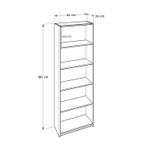 Casa si Gradina - Mobilier - Biblioteci si rafturi - Biblioteci - Biblioteca, Hanah Home, panou aglomerat melaminat, sonoma, 64x26x182 cm - Infinity.ro