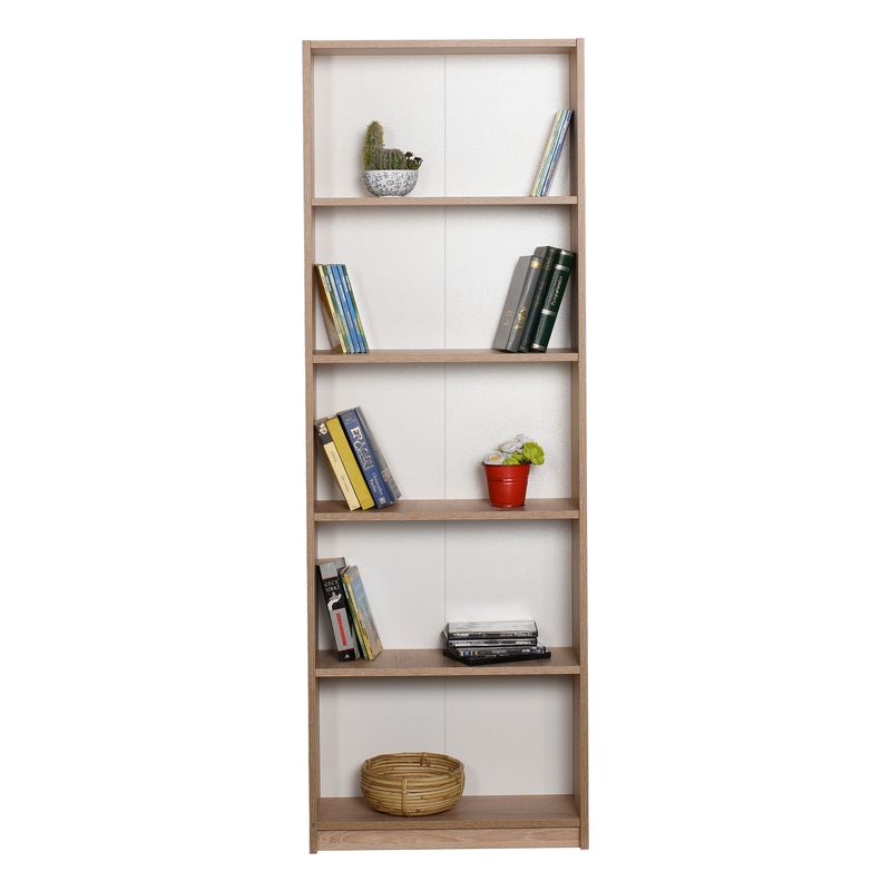 Casa si Gradina - Mobilier - Biblioteci si rafturi - Biblioteci - Biblioteca, Hanah Home, panou aglomerat melaminat, sonoma, 64x26x182 cm - Infinity.ro