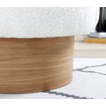 Casa si Gradina - Mobilier - Scaune si fotolii - Tabureti - Taburet, Hanah Home, blana artificiala, alb, 47x66 cm - Infinity.ro